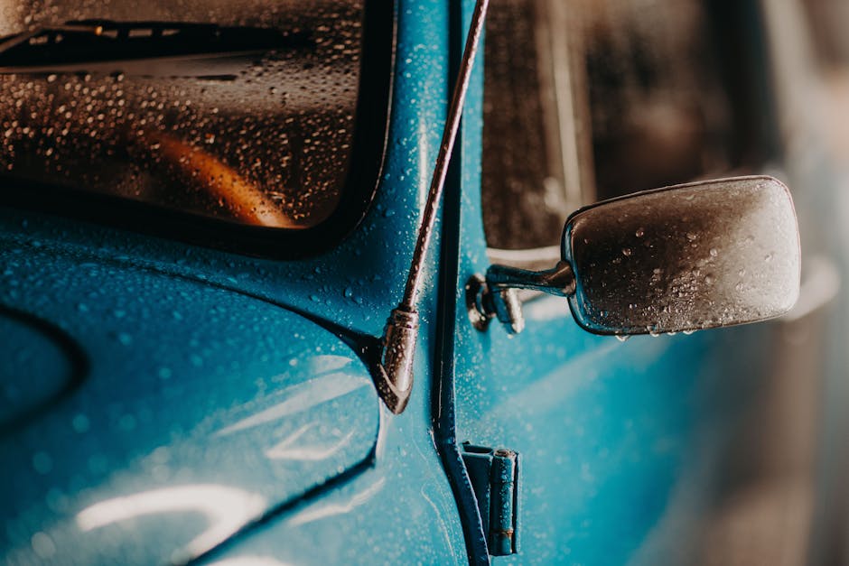 Water beading on car paint due to ceramic coating